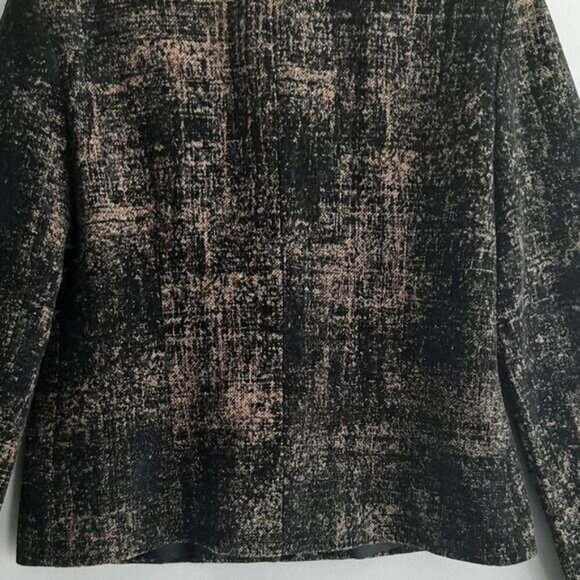 PORTFOLIO LOUBEN Wool Blend Tapestry Fabric Textured Full-zip Blazer Jacket Sz 6 - Picture 12 of 14